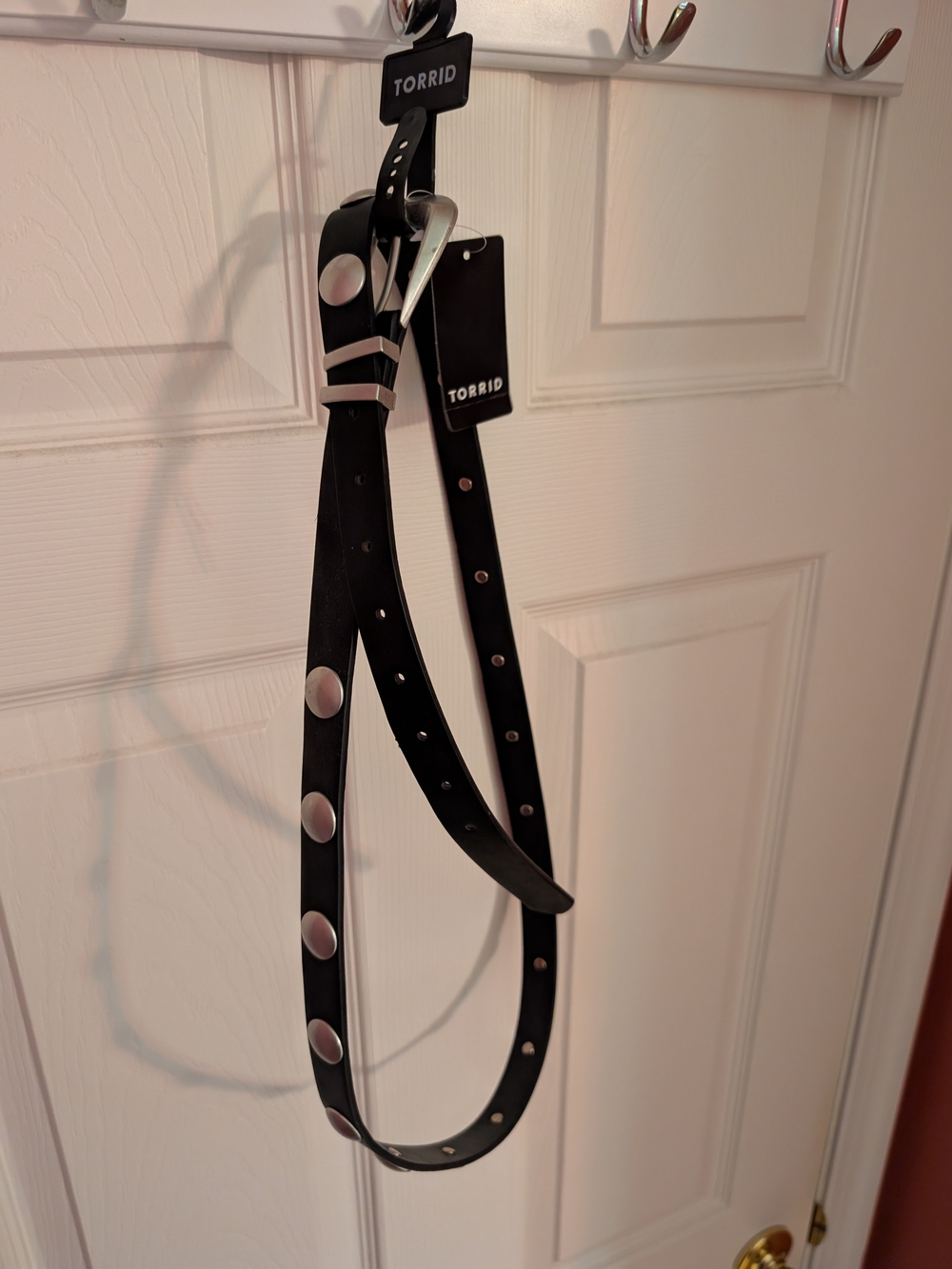 torrid Black Studded Belt with Silver Accents